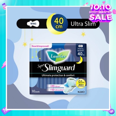 LAURIER Super Slimguard Night Wing Sanitary Pad Heavy 40cm 10s