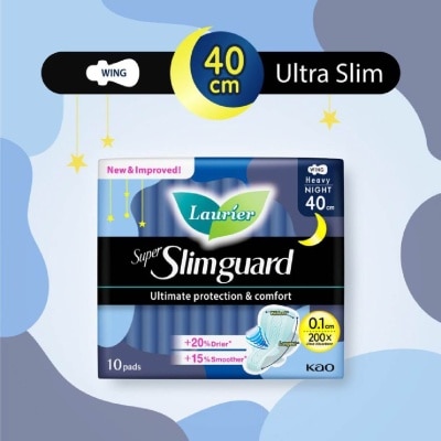 LAURIER Super Slimguard Night Wing Sanitary Pad Heavy 40cm 10s