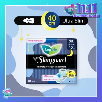 LAURIER Super Slimguard Night Wing Sanitary Pad Heavy 40cm 10s