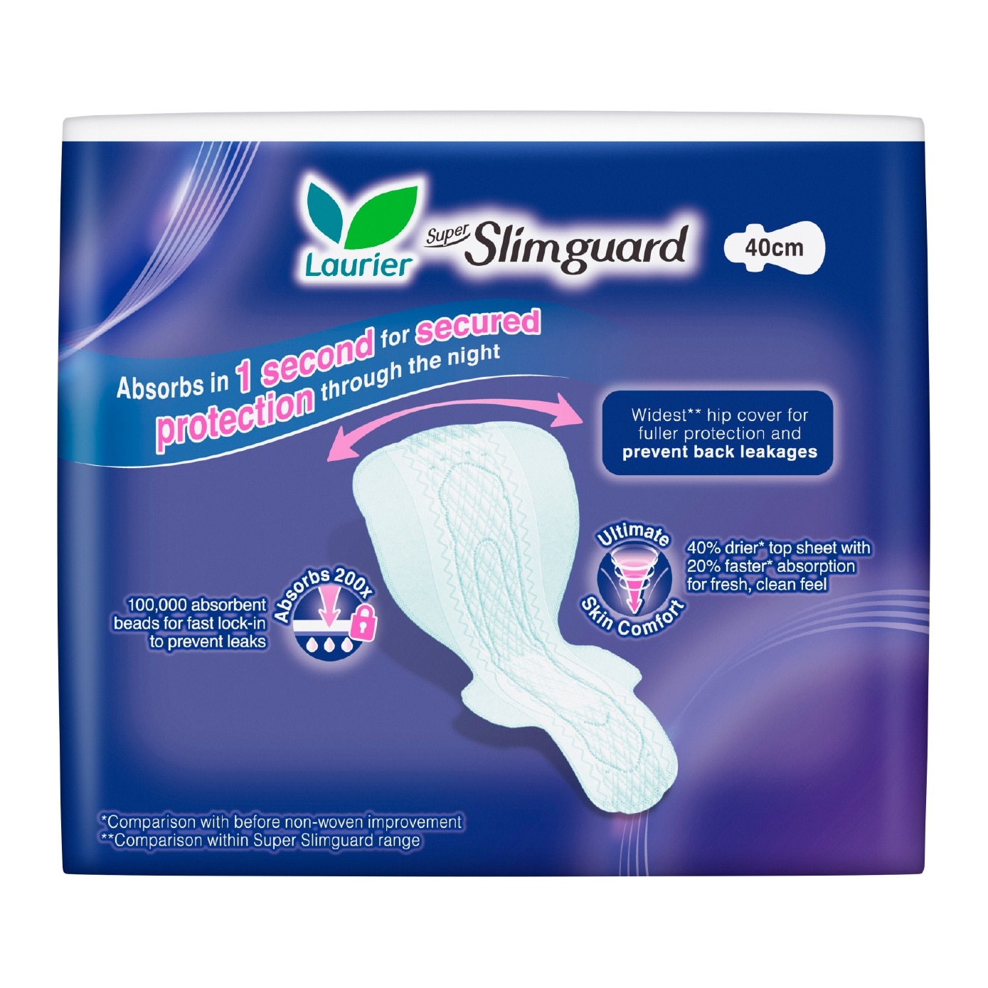Super Slimguard Night Wing Sanitary Pad Heavy 40cm 10s