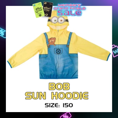 PORIA MINIONS Minions Series Kid Sun Hoodie Bob Size 150 UPF50+ 1s
