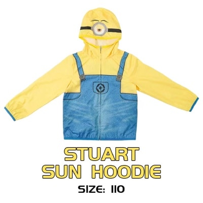 PORIA MINIONS Minions Series Kid Sun Hoodie Stuart Size 110 UPF50+ 1s