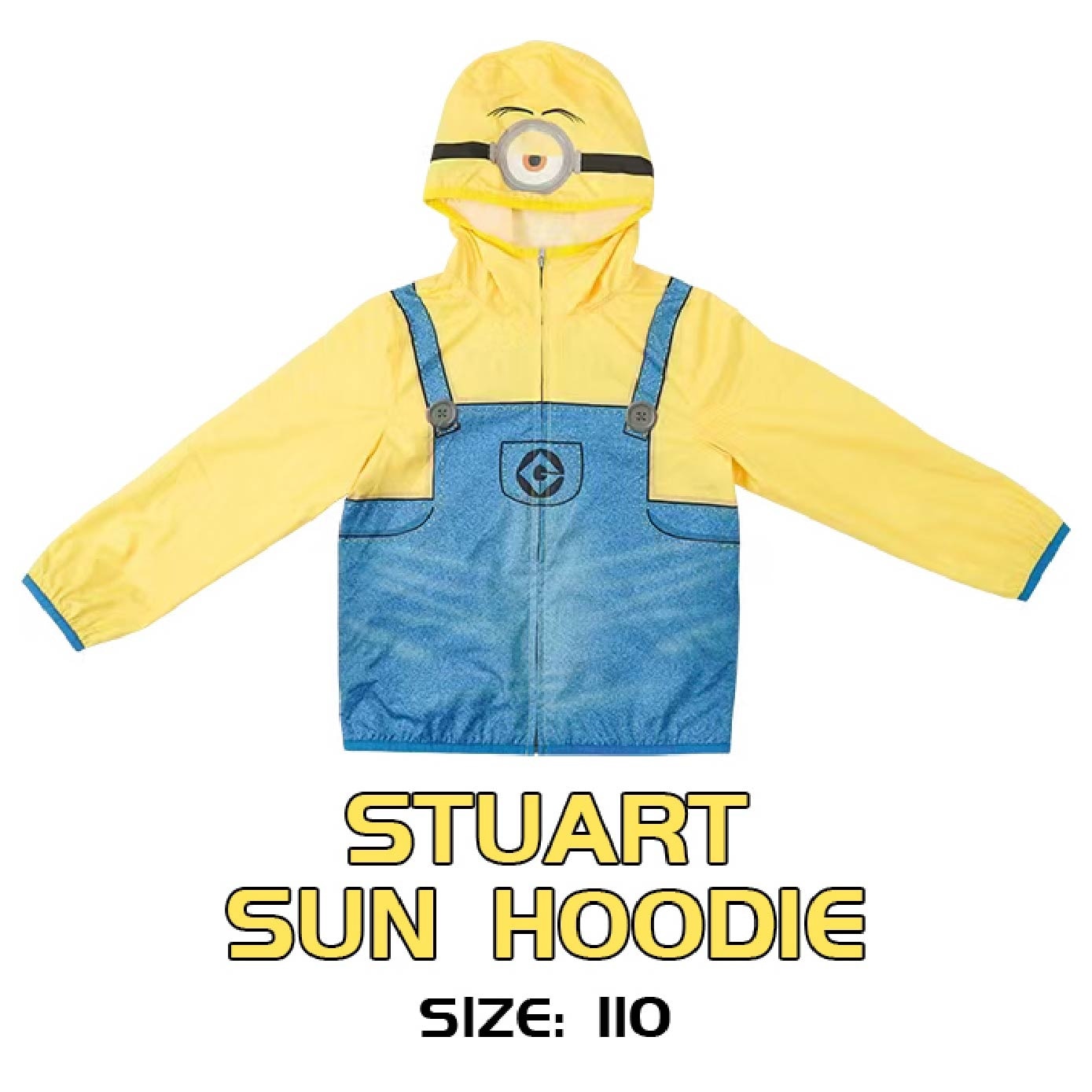 Minions Series Kid Sun Hoodie Stuart Size 110 UPF50+ 1s