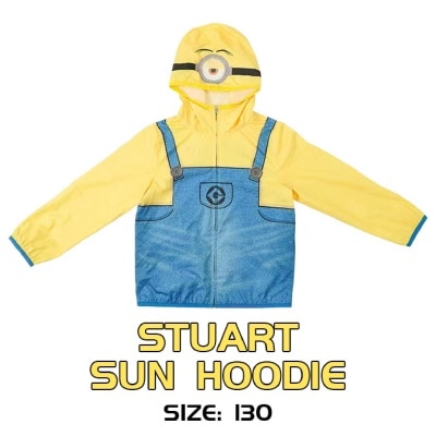 PORIA MINIONS Minions Series Kid Sun Hoodie Stuart Size 130 UPF50+ 1s