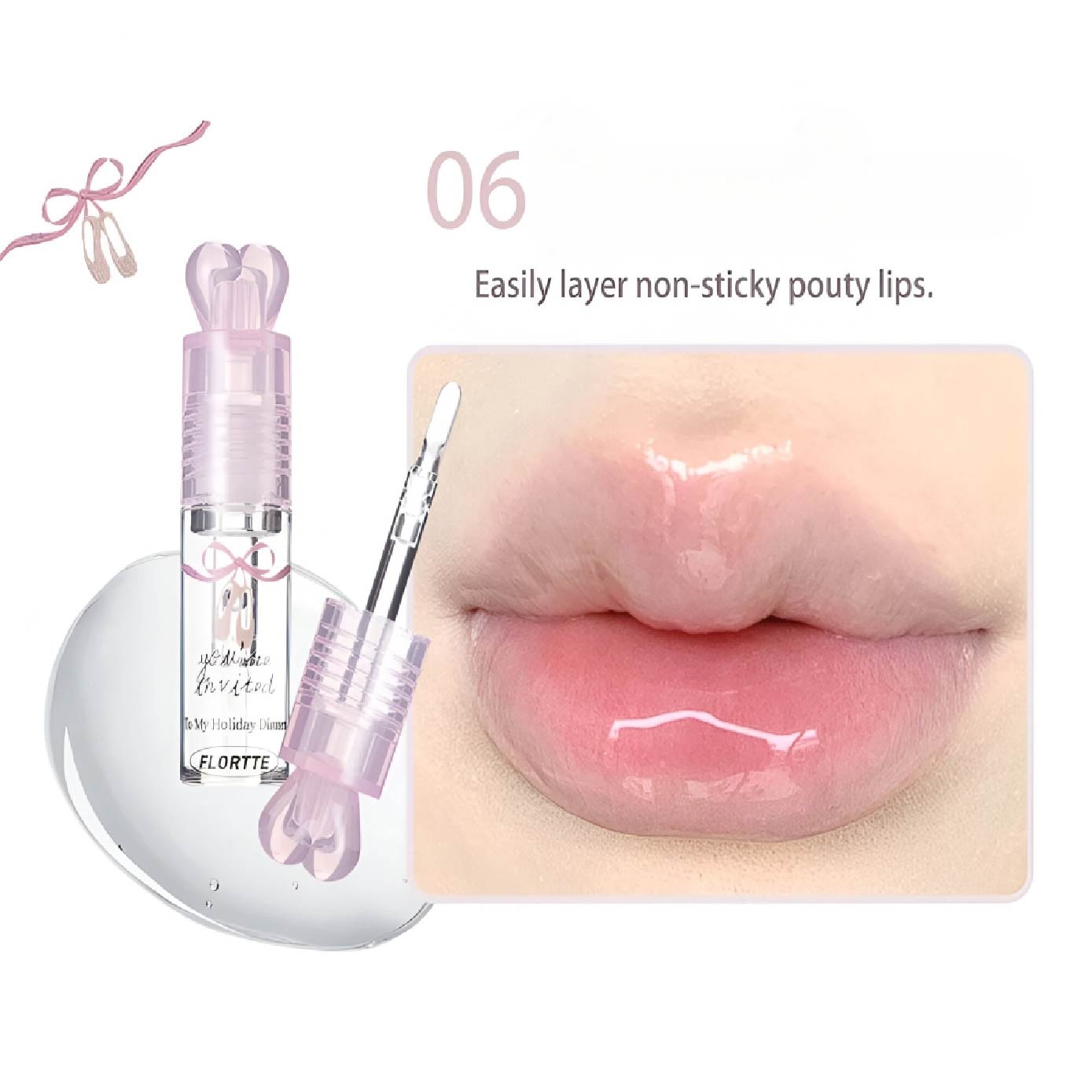 Small Bowknot Film-Forming Lip Oil 06 2.2g