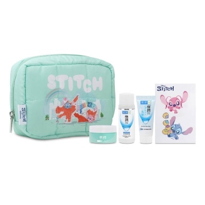 HADA LABO Stitch Travel Packset consists Hydrating Face Wash 12g + Hydrating Lotion 30ml + Hydrating Water Gel 14g