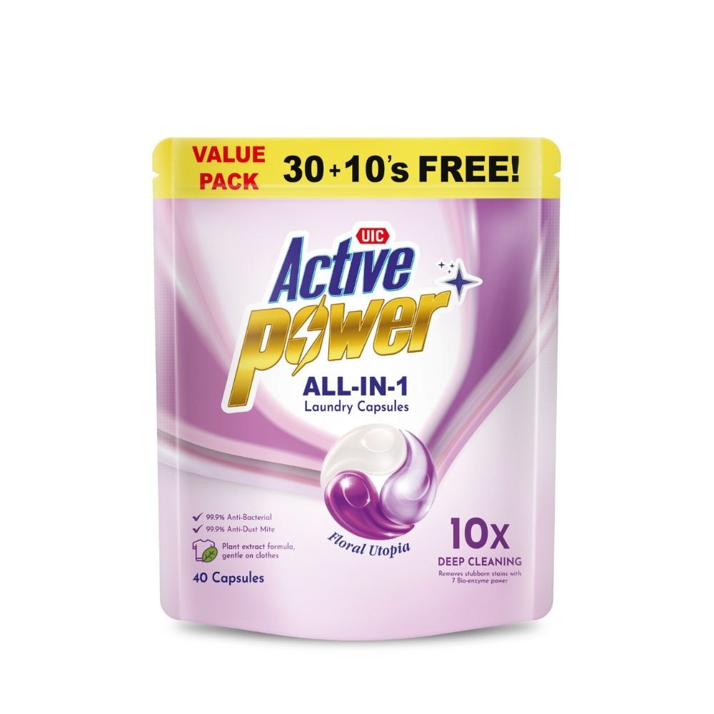 Active Power+ All-In-1 Laundry Capsule Floral Utopia 40s