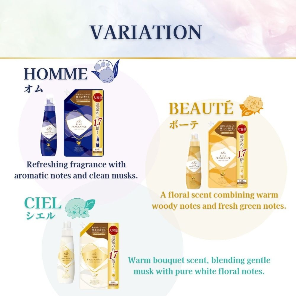 Fine Fragrance Fabric Softener Beaute 600ml