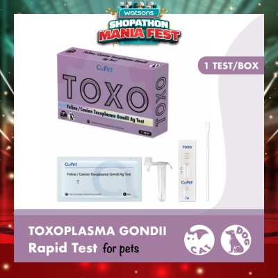CUPETS - Canine/Feline Toxoplasma Gondi (TOXO) Ag Test 1s (Expiry: Apr`2027)