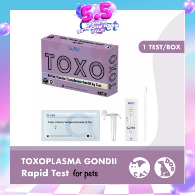 CUPETS - Canine/Feline Toxoplasma Gondi (TOXO) Ag Test 1s (Expiry: Apr`2027)