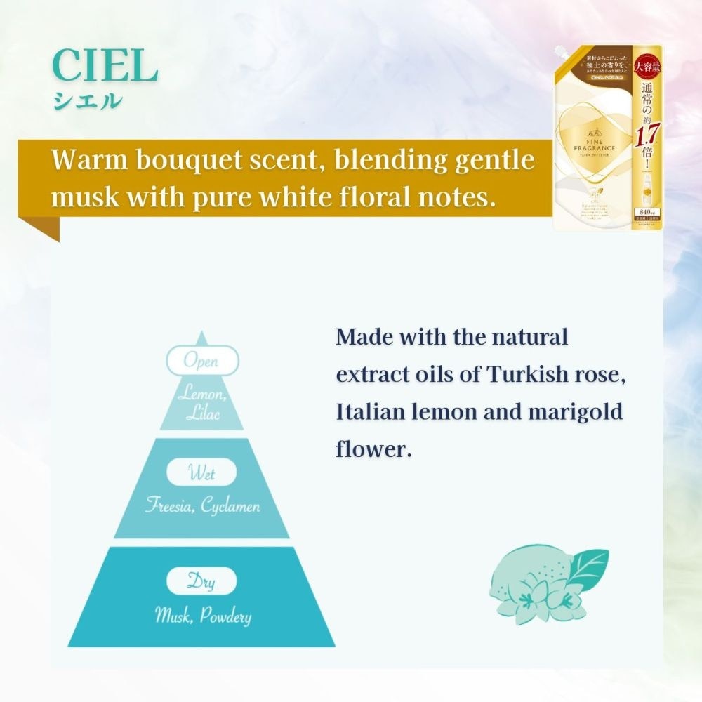 Fine Fragrance Fabric Softener CIEL 600ml