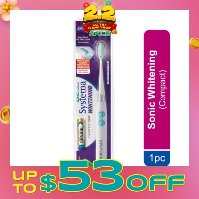 SYSTEMA Sonic Whitening Electric Toothbrush Compact 1s