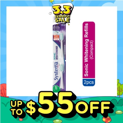 SYSTEMA Sonic Whitening Toothbrush Compact Refill 2s