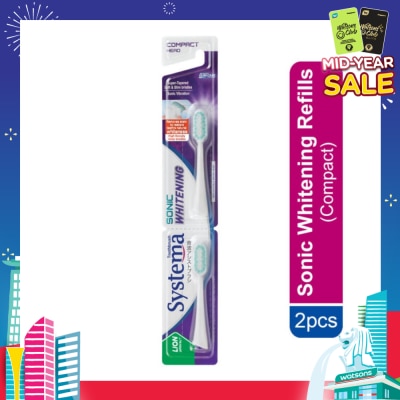 SYSTEMA Sonic Whitening Toothbrush Compact Refill 2s