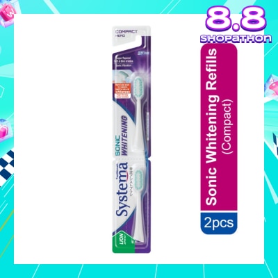 SYSTEMA Sonic Whitening Toothbrush Compact Refill 2s