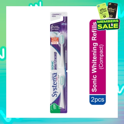 SYSTEMA Sonic Whitening Toothbrush Compact Refill 2s