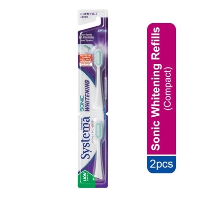 SYSTEMA Sonic Whitening Toothbrush Compact Refill 2s