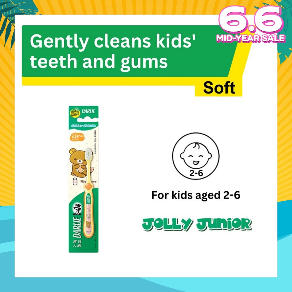Jolly Junior Rilakkuma Kids Toothbrush Soft (For 2 to 6yrs old) 1s