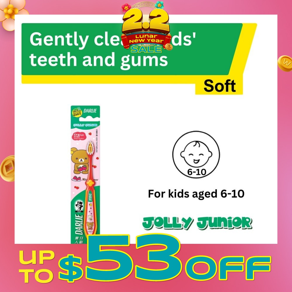 Jolly Junior Kids Soft Toothbrush (Age 6+) 1s
