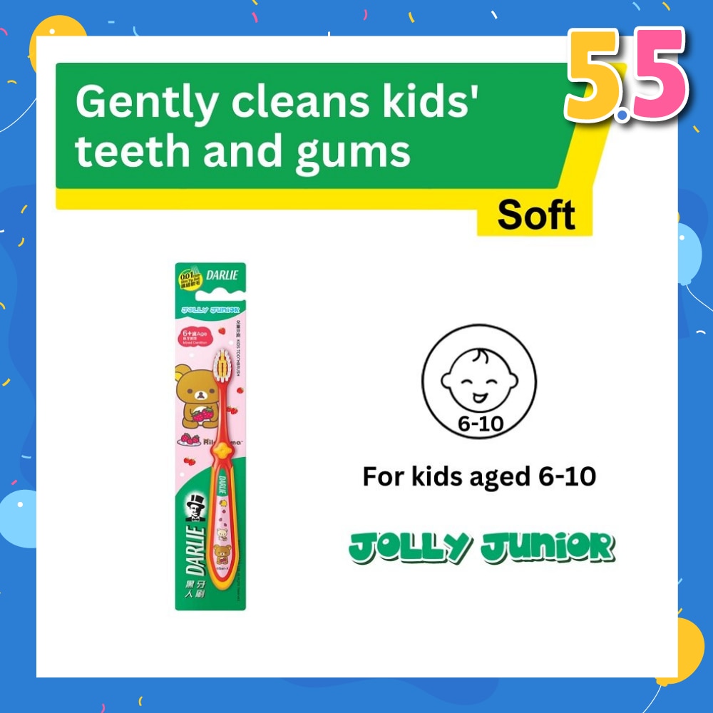 Jolly Junior Rilakkuma Kids Toothbrush Soft (For 6 to 10yrs old) 1s