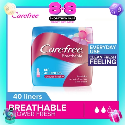 CAREFREE - Carefree Breathable Shower Fresh Panty Liners 40s