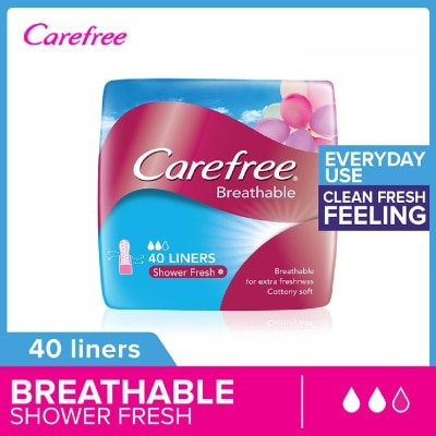 CAREFREE Carefree Breathable Shower Fresh Panty Liners 40s