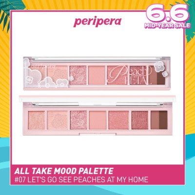PERIPERA All Take Mood Palette 07 Let's Go See Peaches At My Home 1s