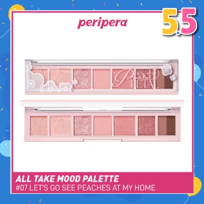 PERIPERA All Take Mood Palette 07 Let's Go See Peaches At My Home 1s