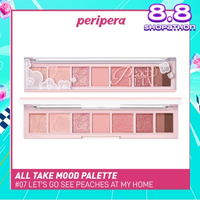 PERIPERA All Take Mood Palette 07 Let's Go See Peaches At My Home 1s