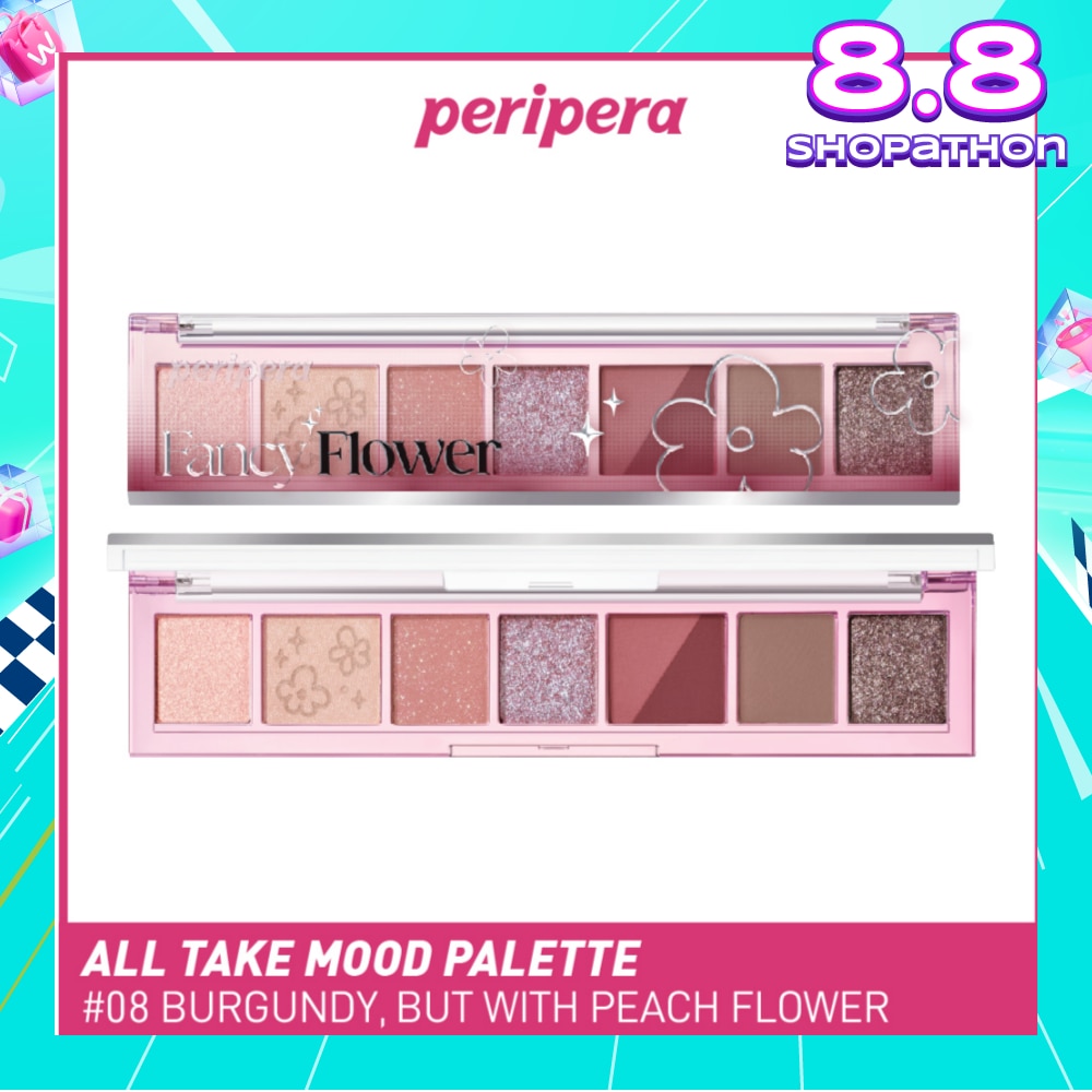 All Take Mood Palette 08 Burgundy, But With Peach Flower 1s