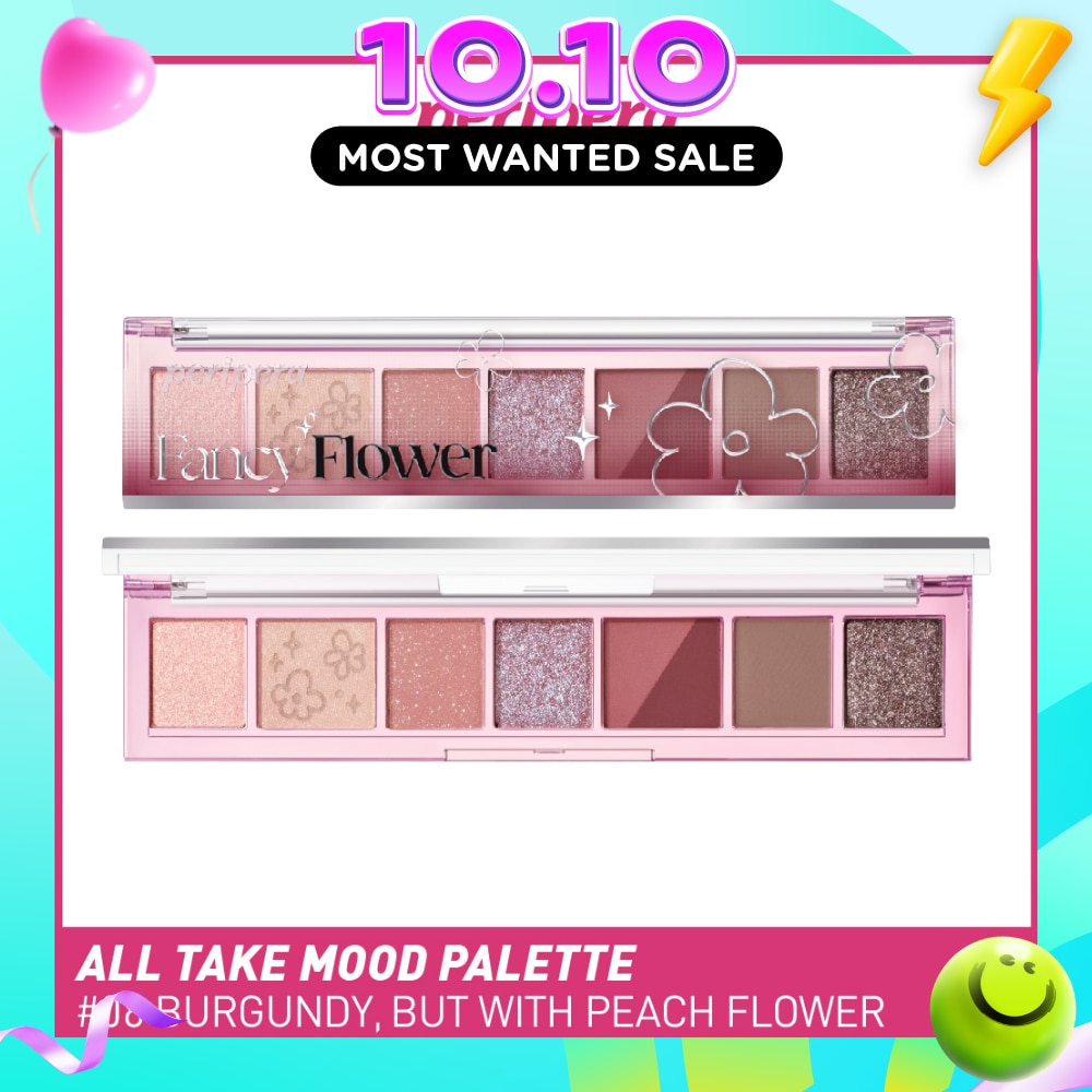 All Take Mood Palette 08 Burgundy, But With Peach Flower 1s image
