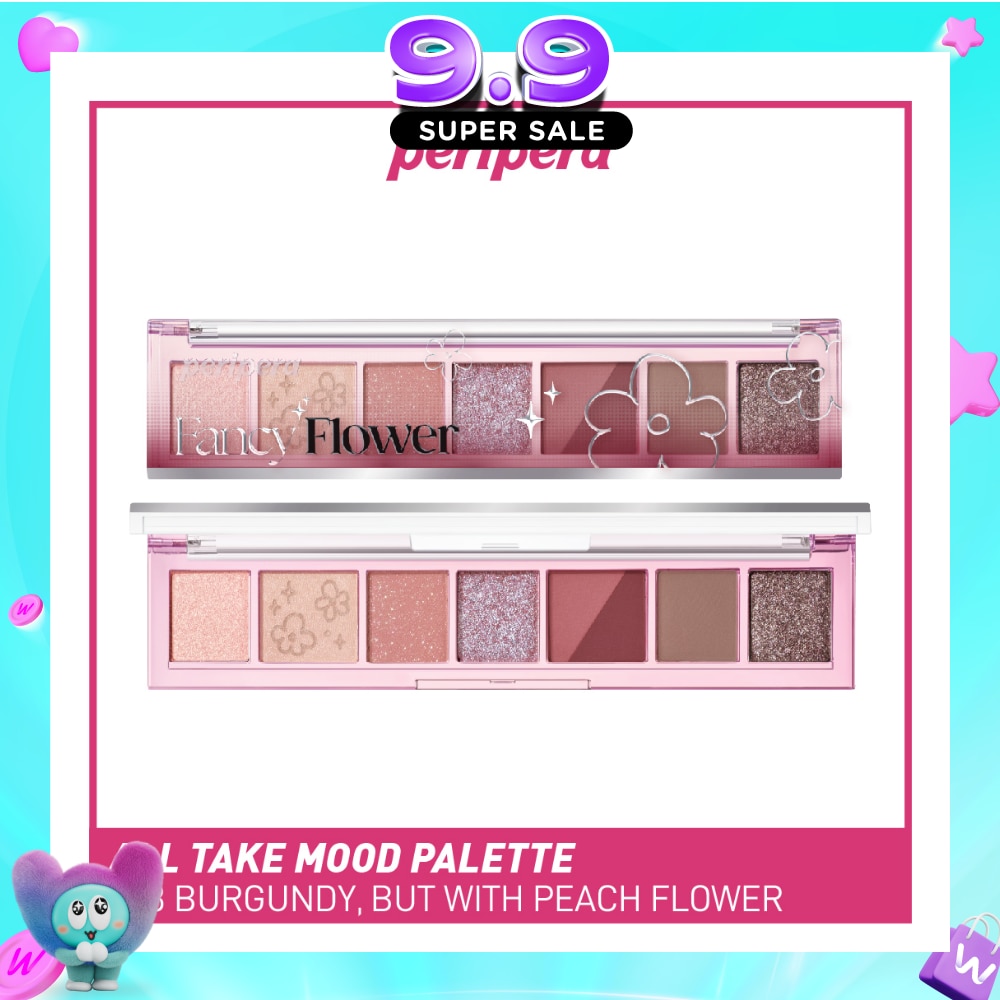 All Take Mood Palette 08 Burgundy, But With Peach Flower 1s image