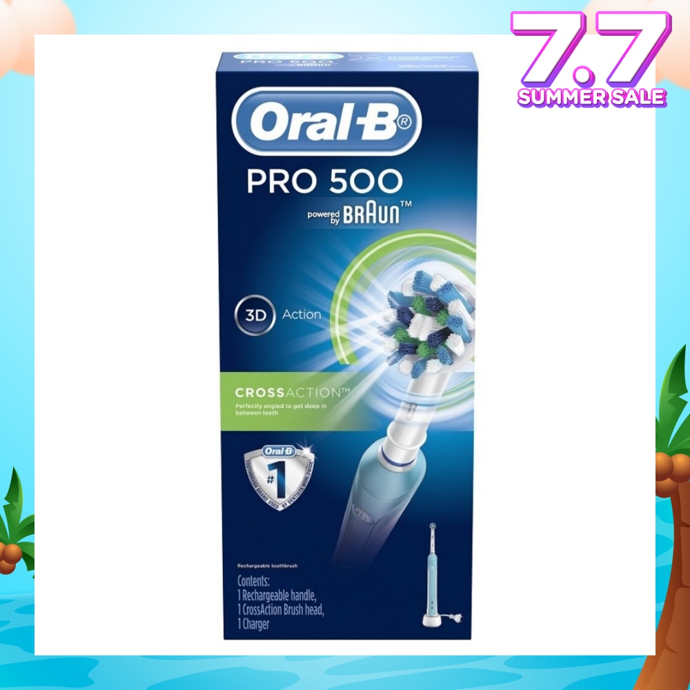 Pro 500 CrossAction Electric Toothbrush Powered by Braun