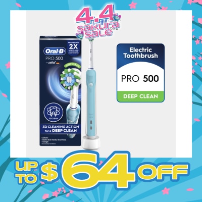 ORAL-B Pro 500 Turquoise Deep Clean Electric Toothbrush 1s