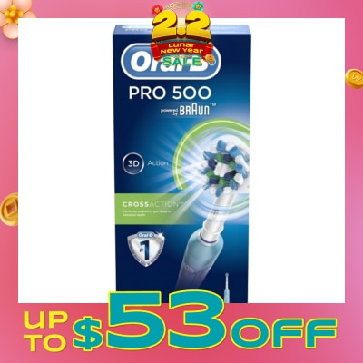ORAL-B Pro 500 Turquoise Deep Clean Electric Toothbrush 1s