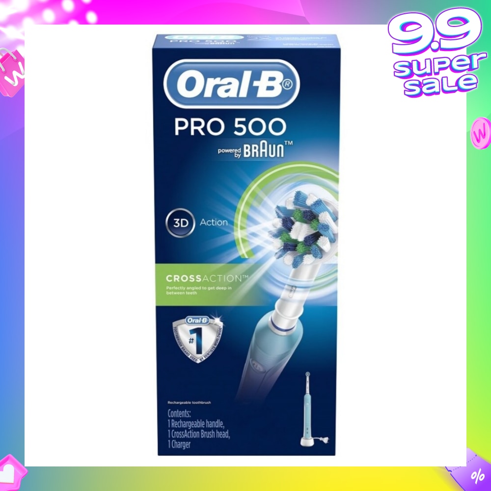 Pro 500 CrossAction Electric Toothbrush Powered by Braun
