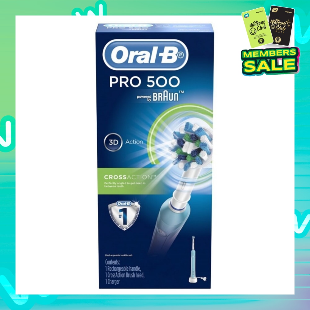 Pro 500 CrossAction Electric Toothbrush Powered by Braun