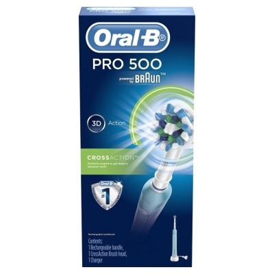 ORAL-B Pro 500 CrossAction Electric Toothbrush Powered by Braun