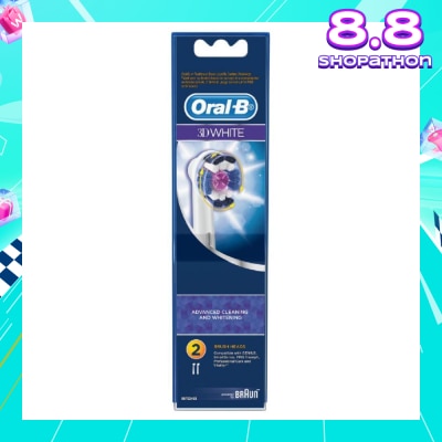 ORAL-B 3D White Replacement Electric Toothbrush Heads 2 Count