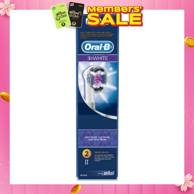 ORAL-B 3D White Replacement Electric Toothbrush Heads 2 Count