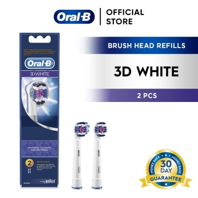 ORAL-B - 3D White Whitening Electric Toothbrush Replacement Head 2s
