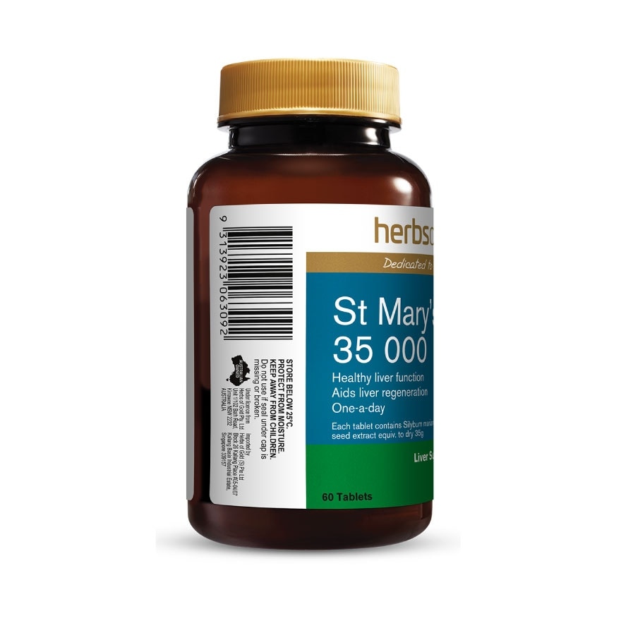 St Mary's Thistle 35000mg Tablet (High Strength Milk Thistle For Liver Detoxification & Protection) 60s