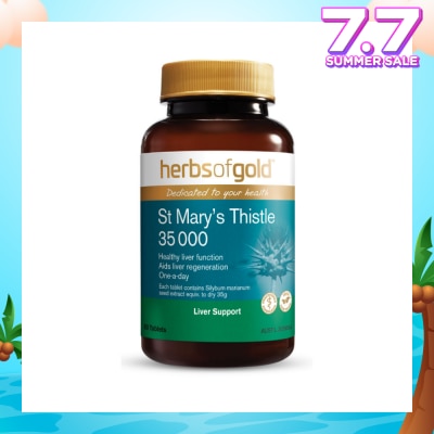 HERBS OF GOLD St Mary's Thistle 35000mg Tablet (High Strength Milk Thistle For Liver Detoxification & Protection) 60s