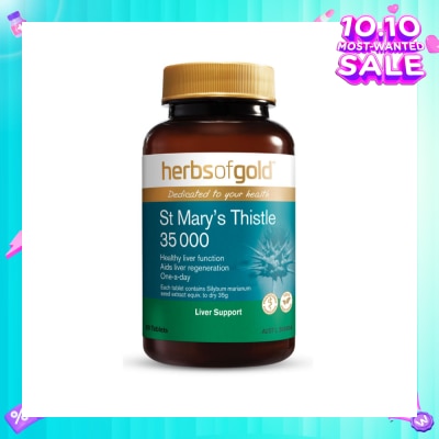 HERBS OF GOLD St Mary's Thistle 35000mg Tablet (High Strength Milk Thistle For Liver Detoxification & Protection) 60s