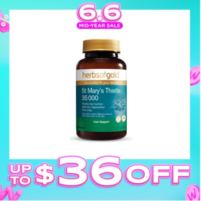 HERBS OF GOLD - St Mary's Thistle 35000mg Tablet (High Strength Milk Thistle For Liver Detoxification & Protection) 60s