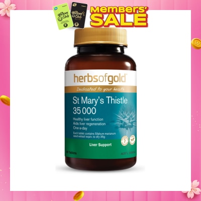 HERBS OF GOLD St Mary's Thistle 35000mg Tablet (High Strength Milk Thistle For Liver Detoxification & Protection) 60s
