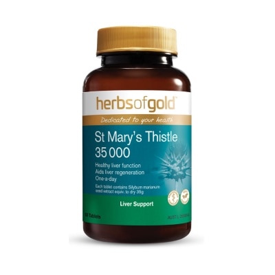 HERBS OF GOLD St Mary's Thistle 35000mg Tablet (High Strength Milk Thistle For Liver Detoxification & Protection) 60s