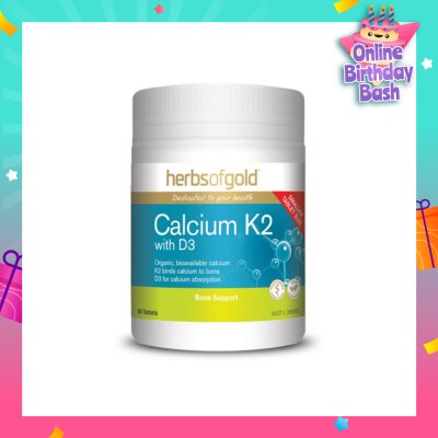 HERBS OF GOLD Calcium K2 With D3 90s