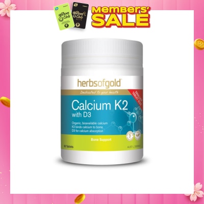 HERBS OF GOLD Calcium K2 With D3 90s