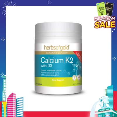 HERBS OF GOLD Calcium K2 With D3 90s